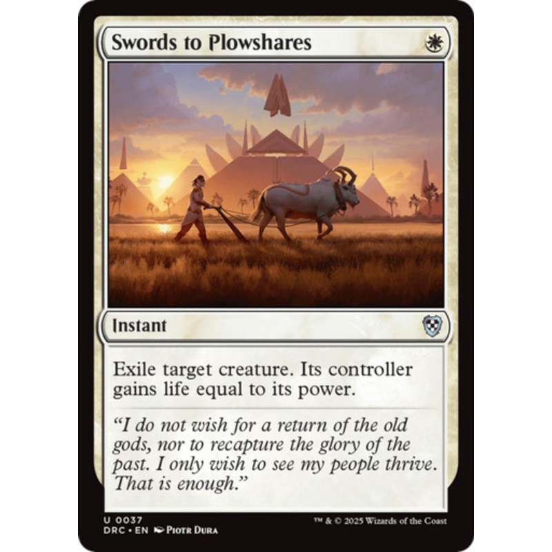 Swords to Plowshares | Aetherdrift Commander