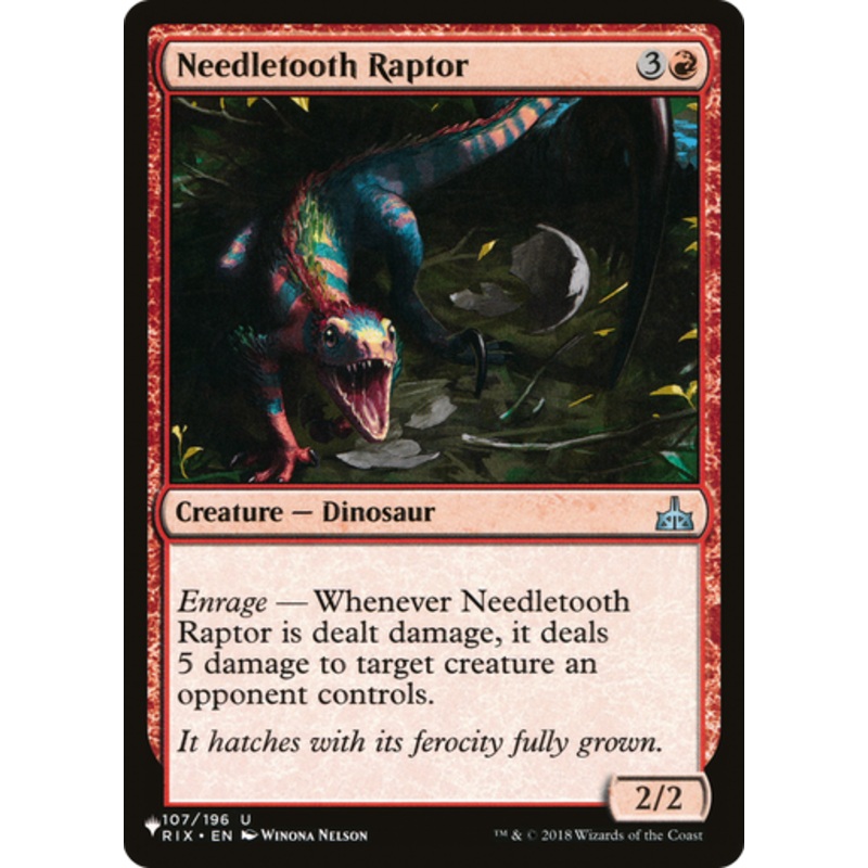 Needletooth Raptor (The List Reprint) | Rivals of Ixalan
