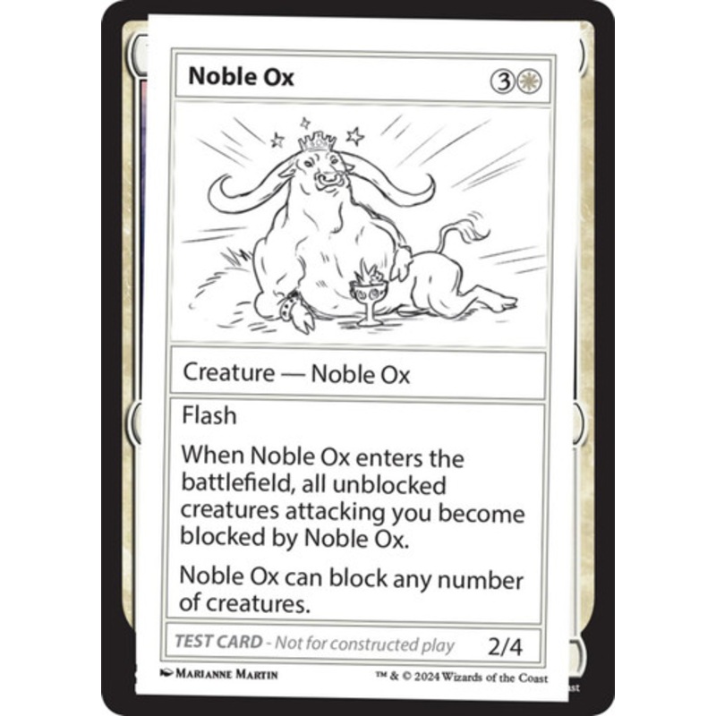 Noble Ox (Playtest Card – Mystery Booster 2) | Mystery Booster 2