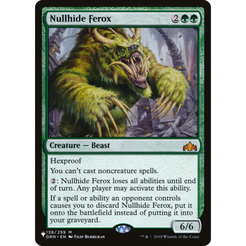 Nullhide Ferox (The List Reprint) | Guilds of Ravnica