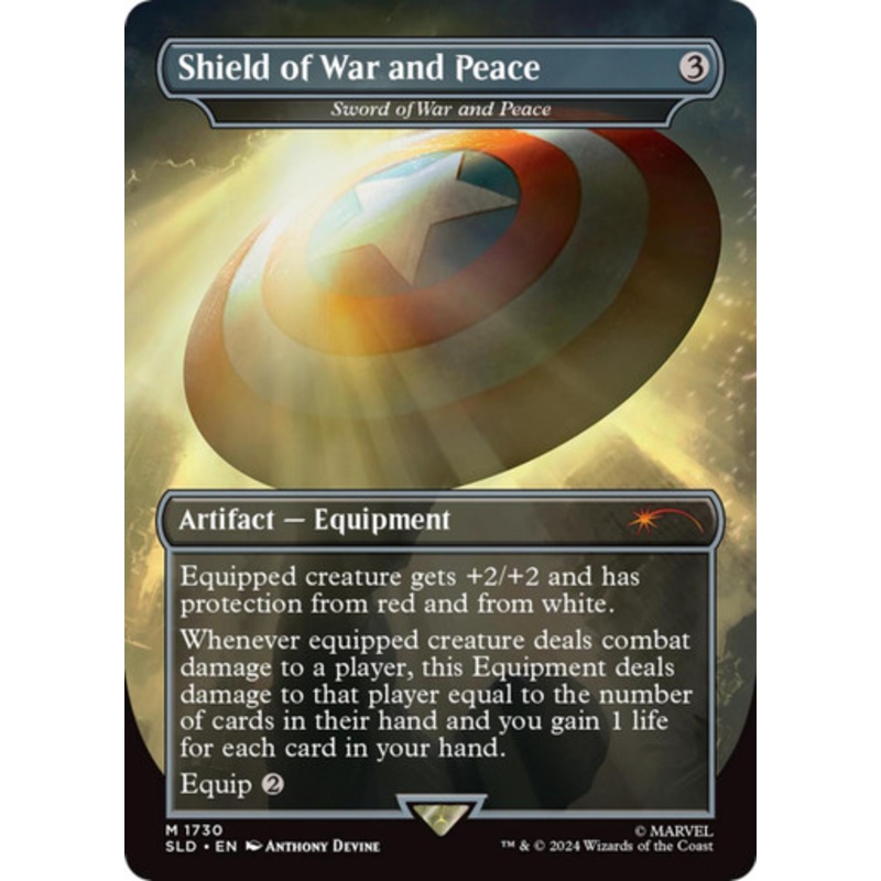Sword of War and Peace [Shield of War and Peace] (Borderless Foil) (Secret Lair – Marvel’s Captain America) | Secret Lair Drops