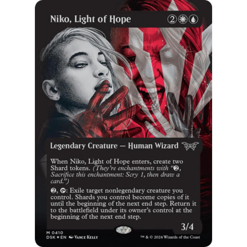 Niko, Light of Hope (Borderless Textured Foil) | Duskmourn: House of Horror