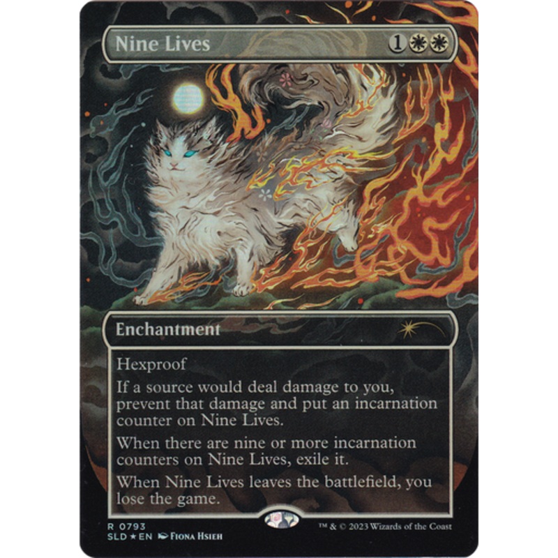 Nine Lives (Borderless Foil) (Raining Cats and Dogs) | Secret Lair Drops