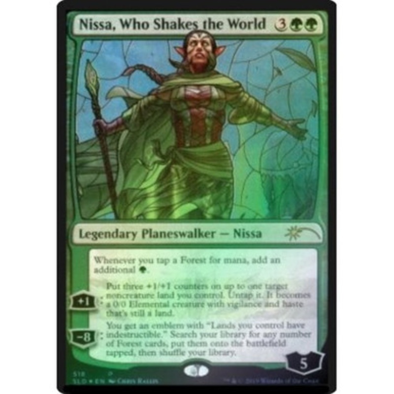 Nissa, Who Shakes the World (Stained Glass Foil) (Secret Lair – Stained Glass Planeswalkers) | Secret Lair Drops