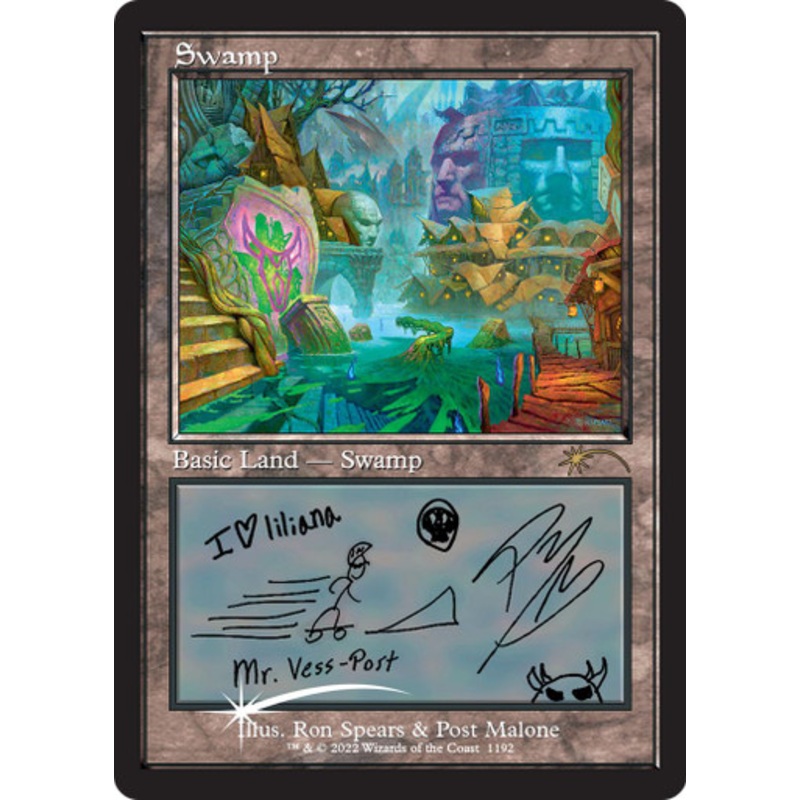 Swamp (Foil) (Secret Lair – Post Malone: The Lands) | Secret Lair Drops
