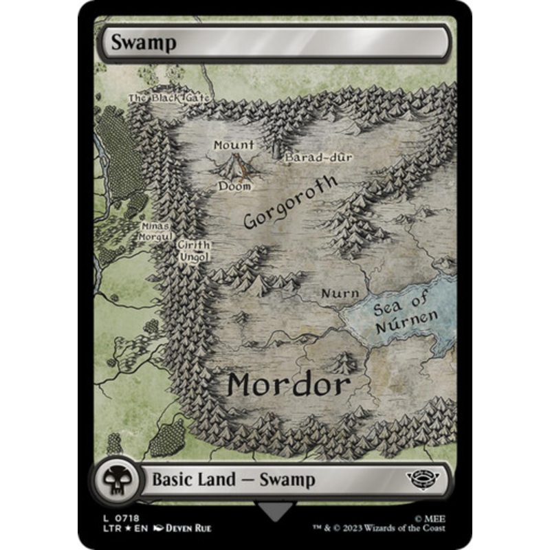 Swamp (#718) (Full Art) (Surge Foil) | The Lord of the Rings: Tales of Middle-earth