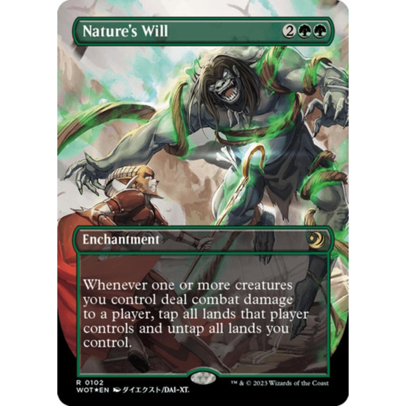 Nature’s Will (Borderless Confetti foil) | Wilds of Eldraine Enchanting Tales