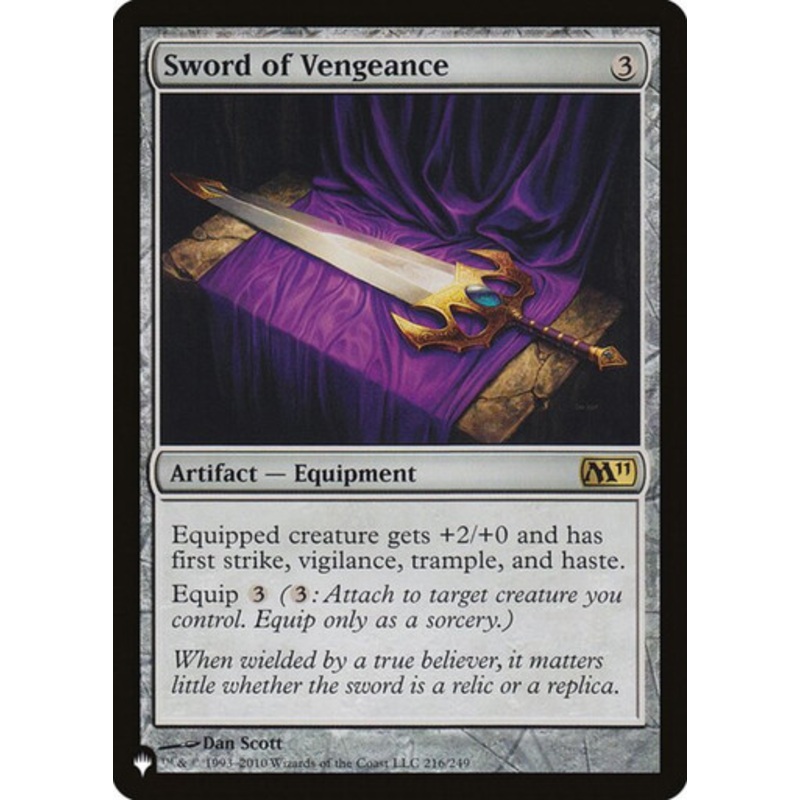 Sword of Vengeance (The List Reprint) | Magic 2011 Core Set
