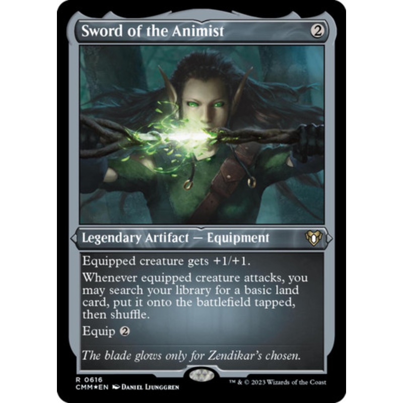 Sword of the Animist (Etched foil) | Commander Masters