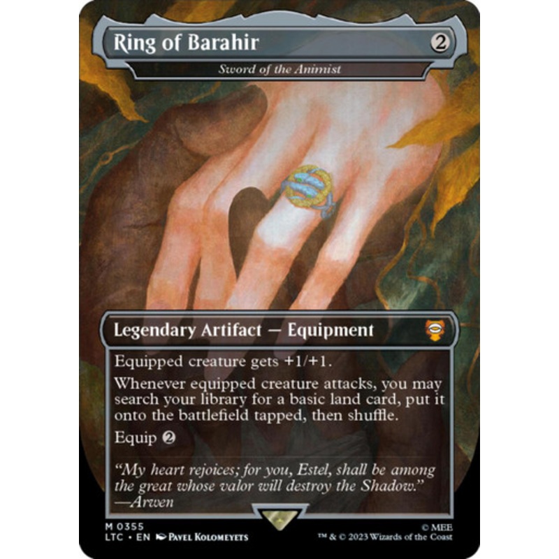 Sword of the Animist [Ring of Barahir] (Borderless Art) | The Lord of the Rings Commander