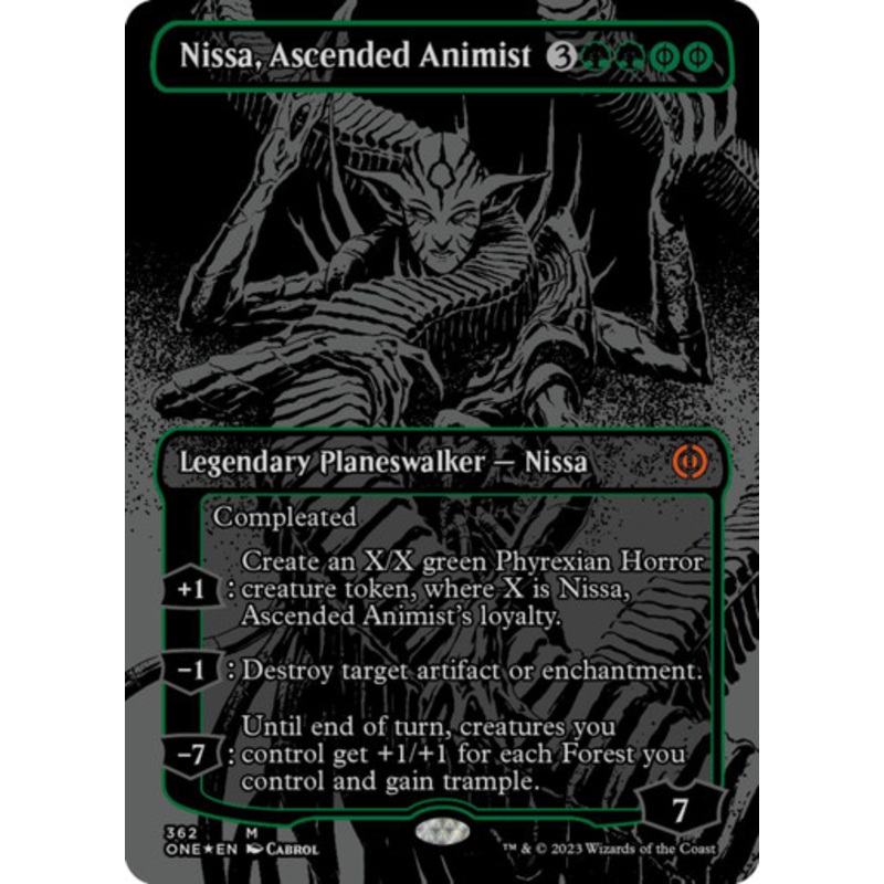 Nissa, Ascended Animist (Oil Slick Raised foil) | Phyrexia: All Will Be One