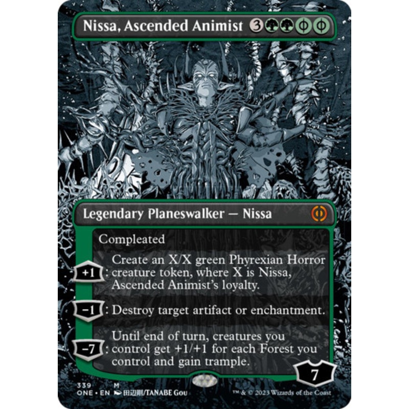 Nissa, Ascended Animist (Borderless Manga) | Phyrexia: All Will Be One