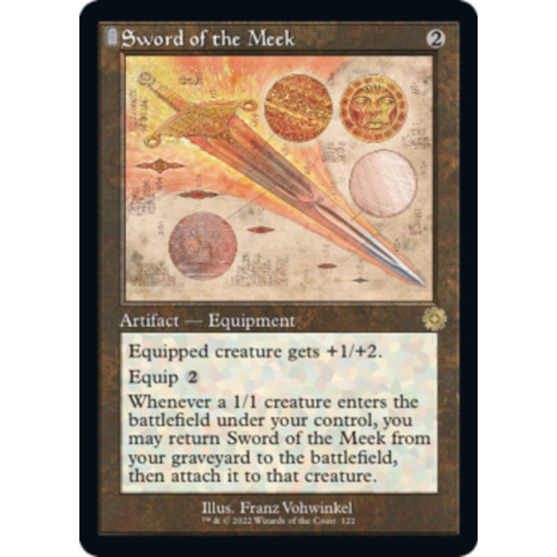 Sword of the Meek (Schematic Art) | The Brothers’ War Retro Artifacts