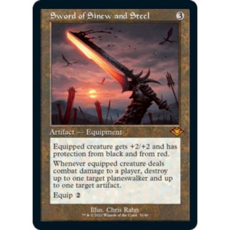 Sword of Sinew and Steel (Retro Frame) (foil) | Modern Horizons