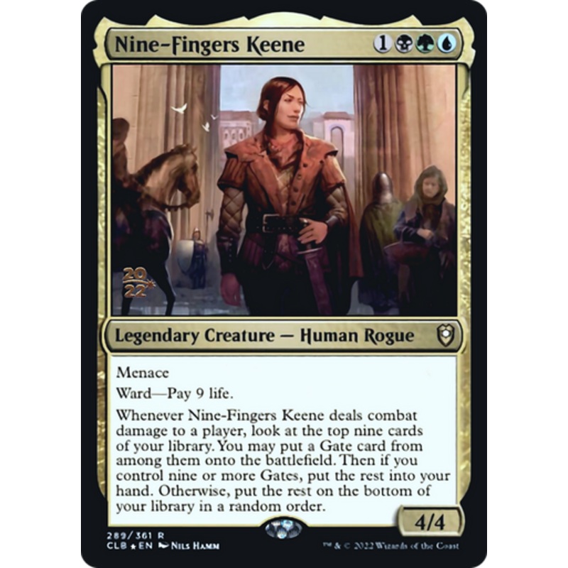 Nine-Fingers Keene (Prerelease foil) | Commander Legends: Battle for Baldur’s Gate