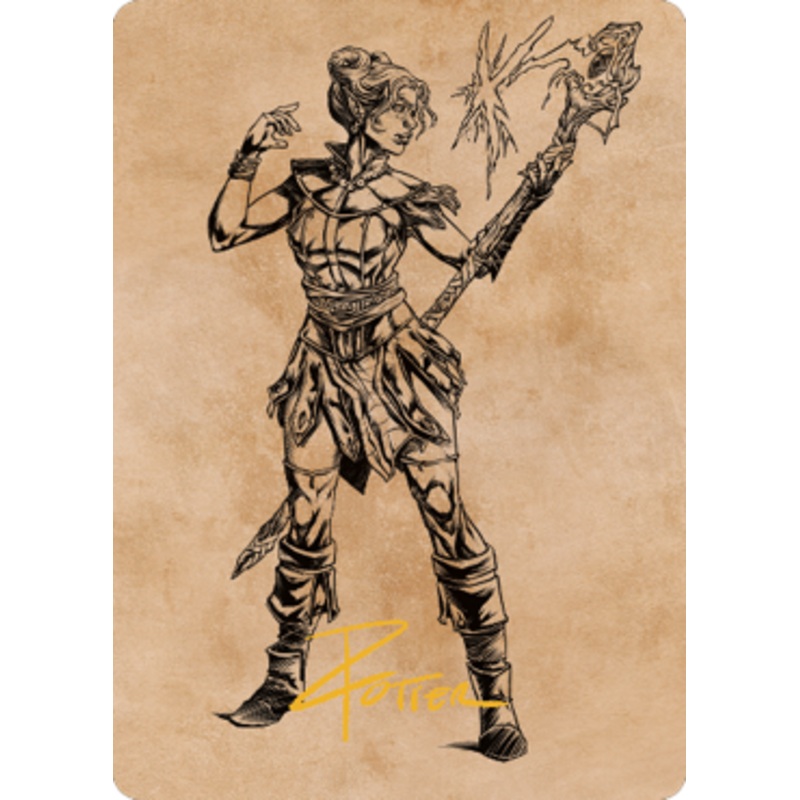 Neera, Wild Mage Art Card (#74) (Gold Signature) | Commander Legends: Battle for Baldur’s Gate