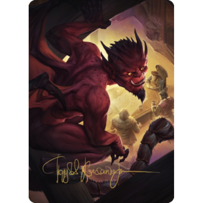 Nefarious Imp Art Card (#19) (Gold Signature) | Commander Legends: Battle for Baldur’s Gate