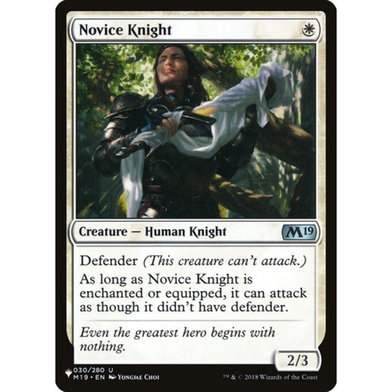 Novice Knight (The List Reprint) | Core Set 2019