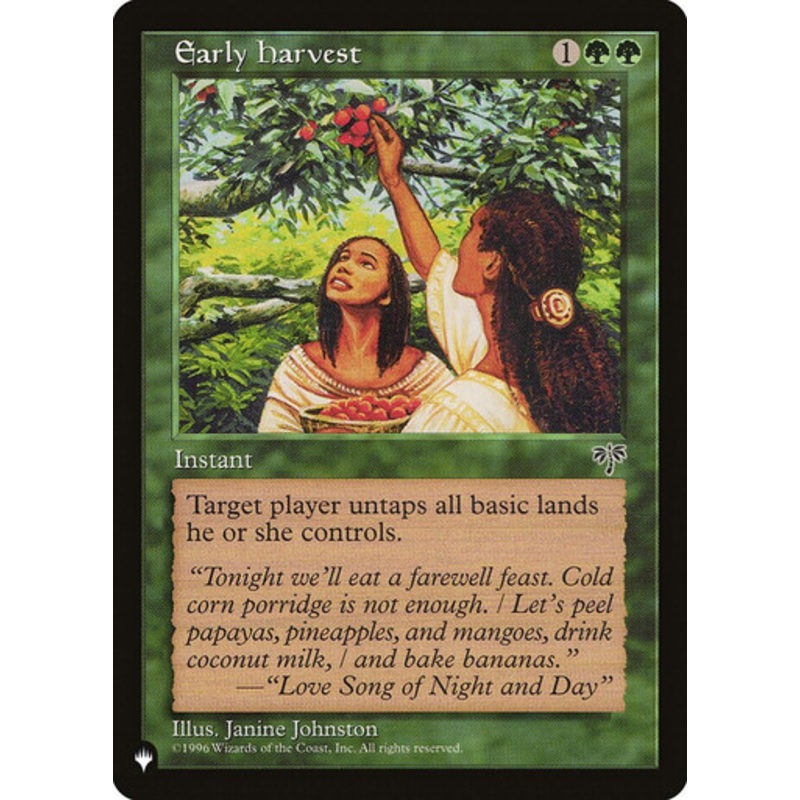Early Harvest (The List Reprint) | Mirage