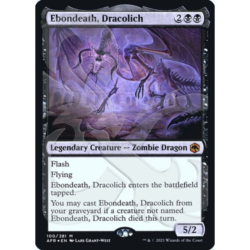 Ebondeath, Dracolich (Ampersand promo foil) | Adventures in the Forgotten Realms