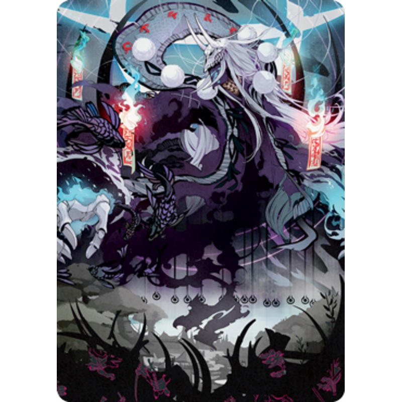 Echo of Death’s Wail Art Card (#55) | Kamigawa: Neon Dynasty