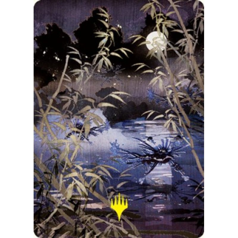Swamp Art Card (#81) (Gold Signature) | Kamigawa: Neon Dynasty