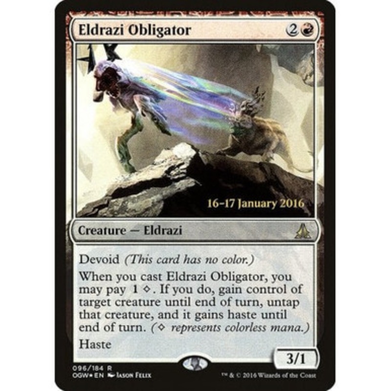 Eldrazi Obligator (Oath of the Gatewatch Prerelease foil) | Promotional Cards