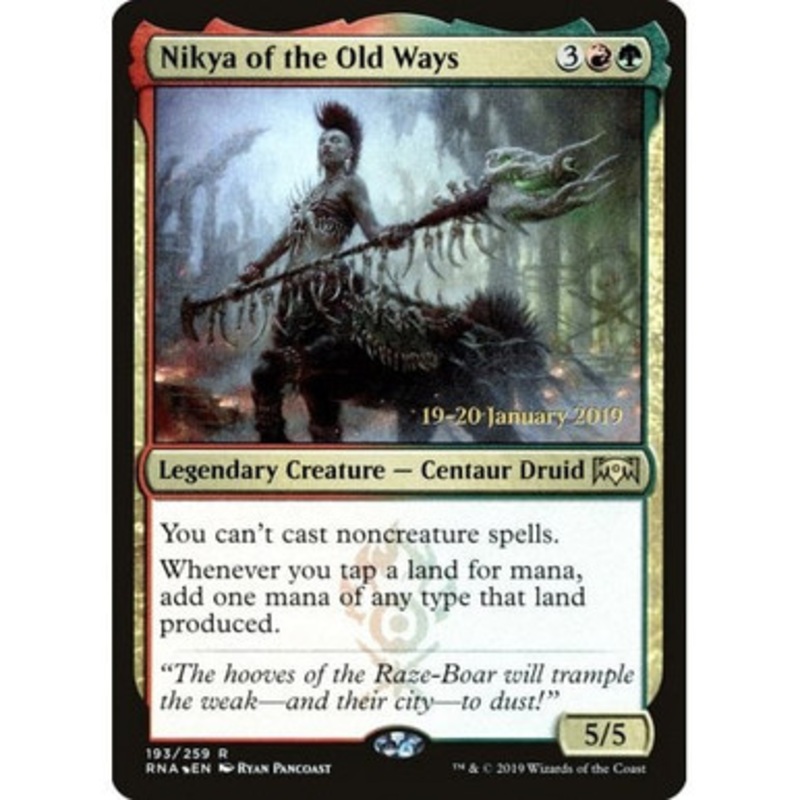 Nikya of the Old Ways (Ravnica Allegiance Prerelease foil) | Promotional Cards