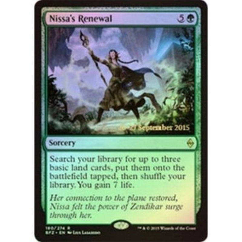 Nissa’s Renewal (Battle for Zendikar Prerelease foil) | Promotional Cards