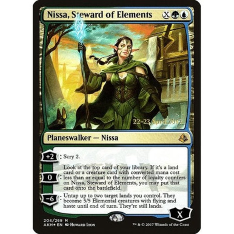 Nissa, Steward of Elements (Amonkhet Prerelease foil) | Promotional Cards