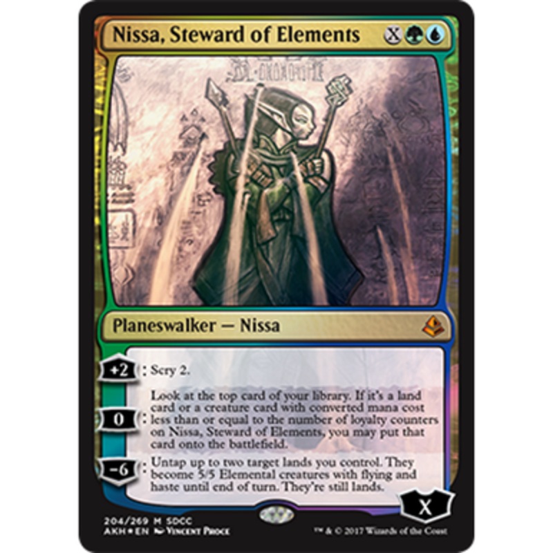 Nissa, Steward of Elements (SDCC Promo 2017 Foil) | Promotional Cards