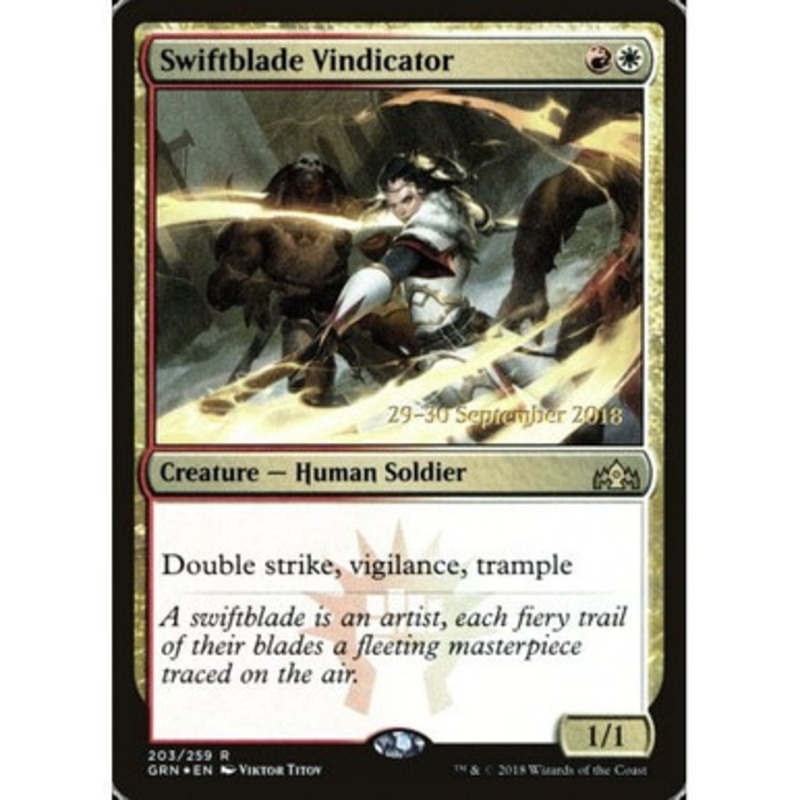 Swiftblade Vindicator (Guilds of Ravnica Prerelease foil) | Promotional Cards