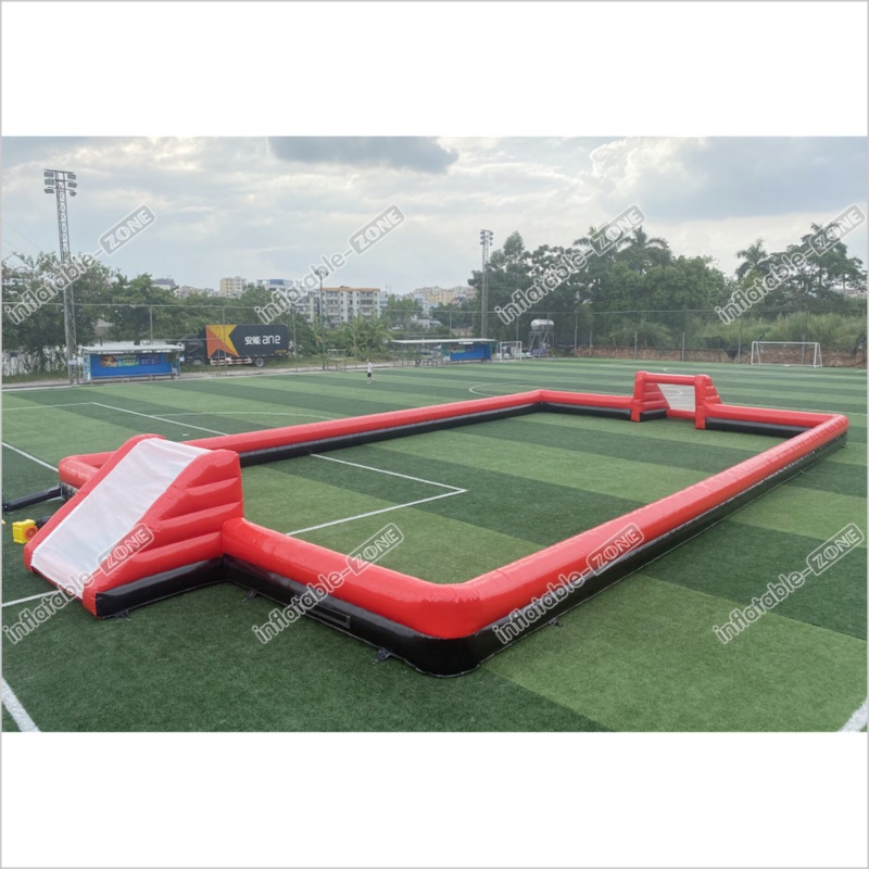 Red Black Color Inflatable Soccer Field Football Arena