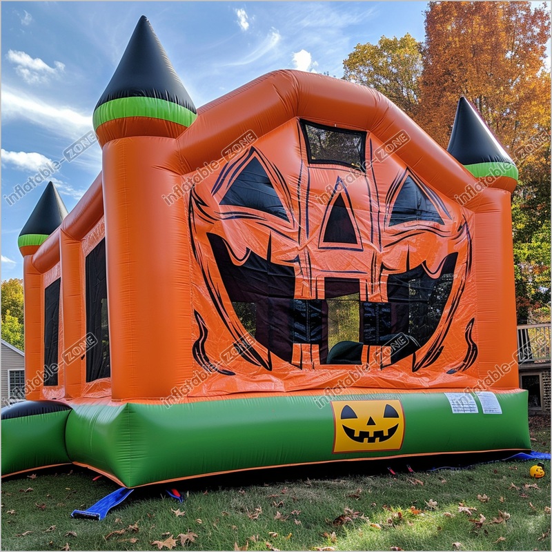 Sunny Fun Inflatable Bounce House Pumpkin Theme Halloween Best Inflatable Jumping Castle For Yard