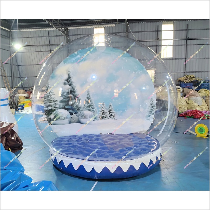Vintage Snow Globes Christmas Yard Decorations Frozen Snow Globe Transparent Inflatable Bubble Tent