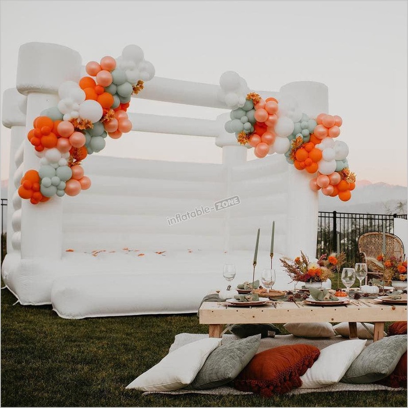White Wedding Bounce House Jumpers Inflatable Bouncy Castle