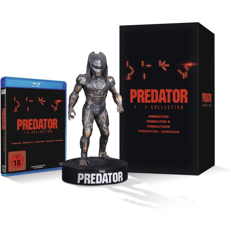 The Predator 4movie collection 4k Edition with Predator Figurine