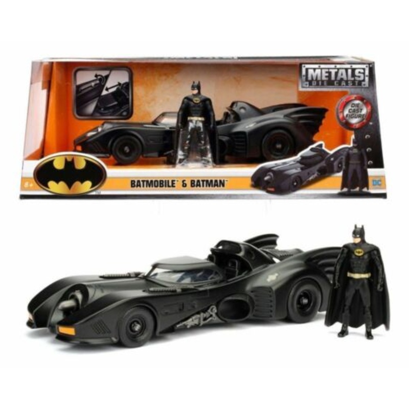 1:24 Jada DC Batmobile & Batman Black #98260 Diecast Model Car & Figurine