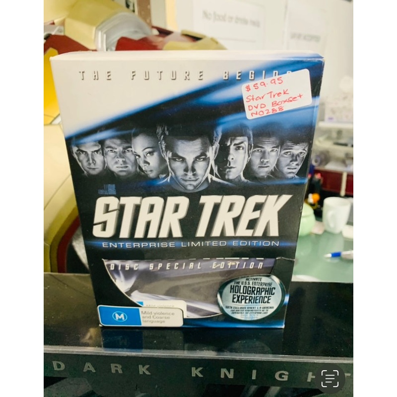 Star Trek movie boxset with the spaceship enterprise