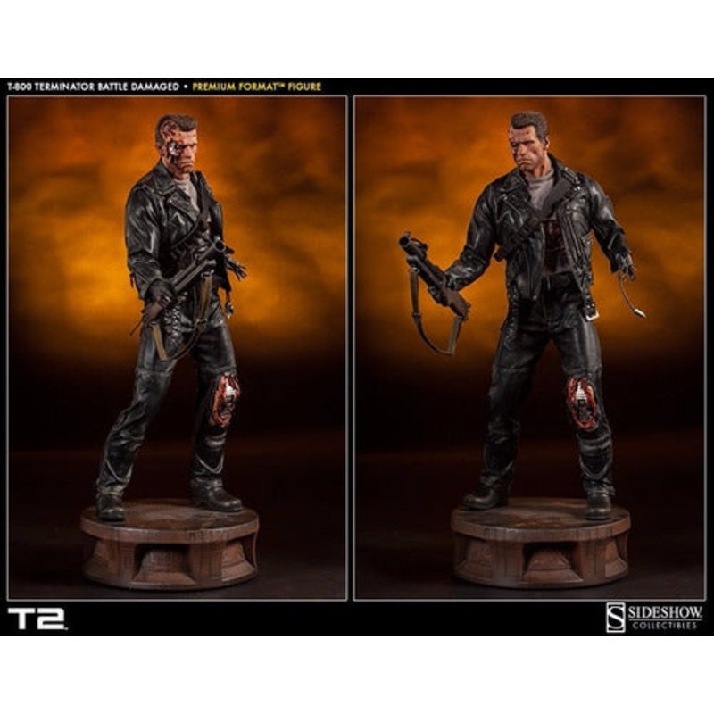 T:800 Terminator Battle Damaged Premium Format Figure by Sideshow Collectibles