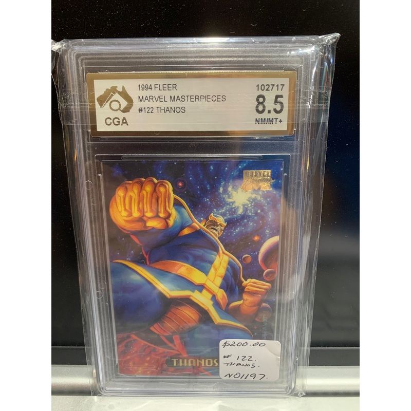 1994 fleer marvel graded card 8.5 thanos