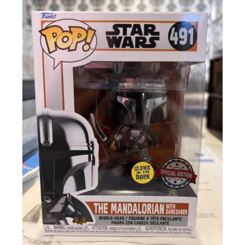 Star Wars The Mandalorian Glow In The Dark Pop Vinyl (Special Edition)