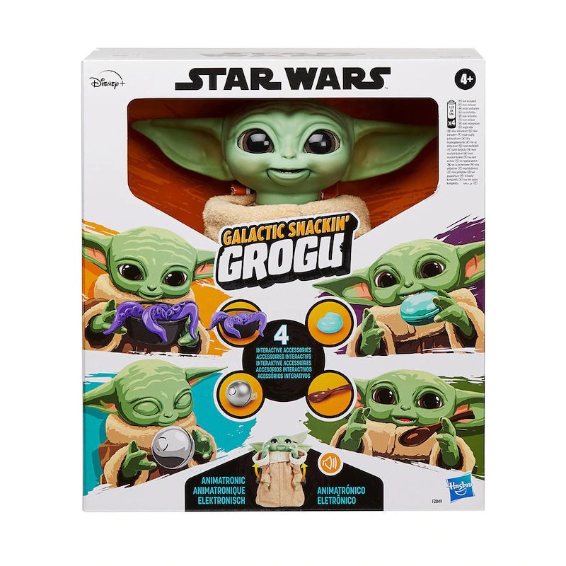 STAR Wars The Mandalorian Galactic Snackin Grogu Animatronic Figure