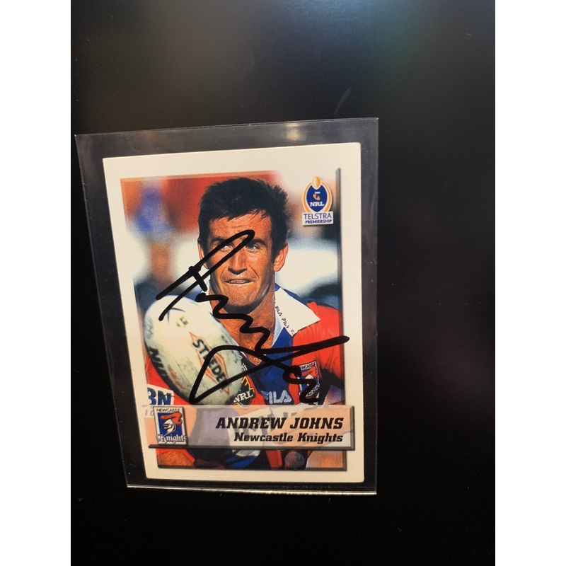 Andrew Johns nrl signed card