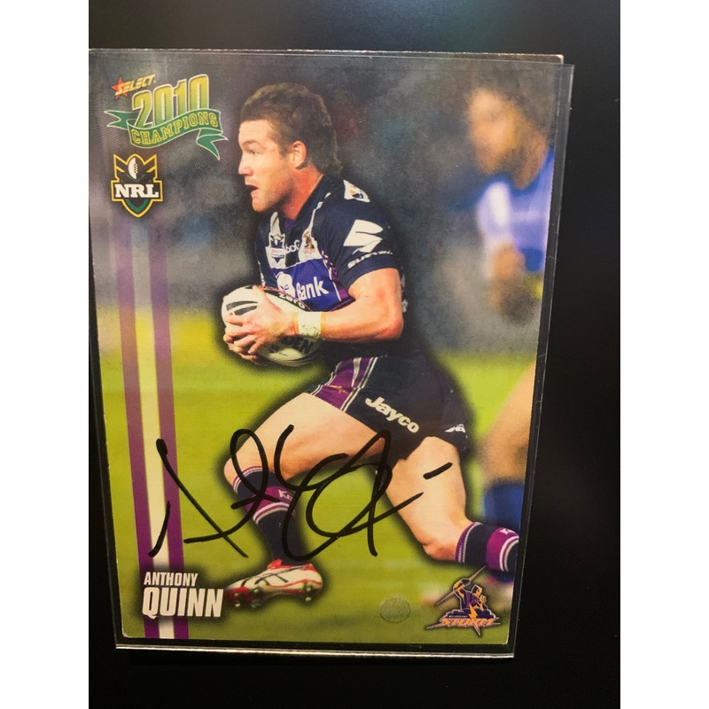 Anthony Quinn nrl card signed