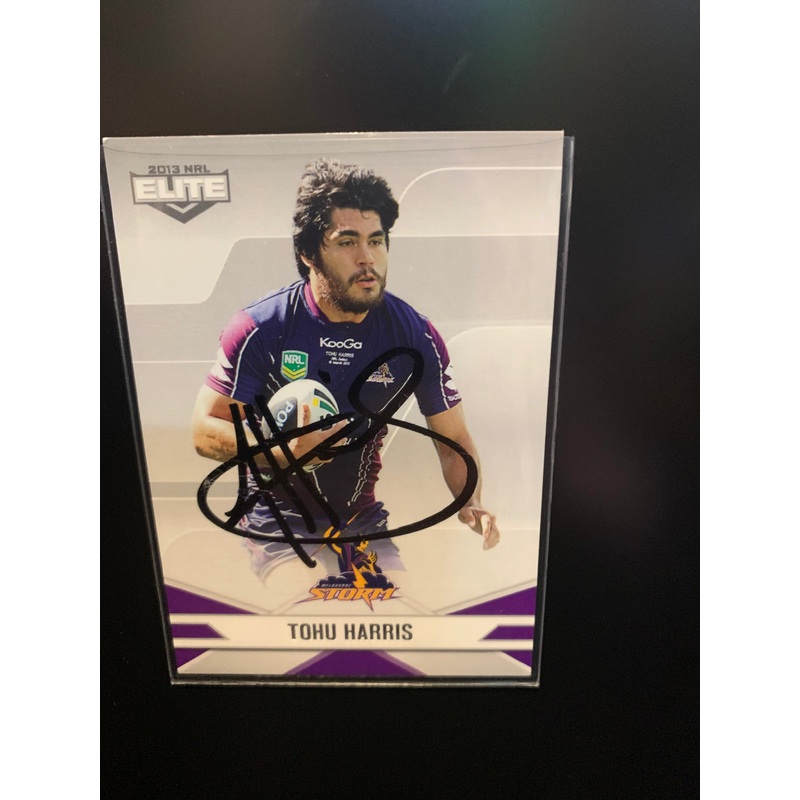 Tohu Harris nrl signed card