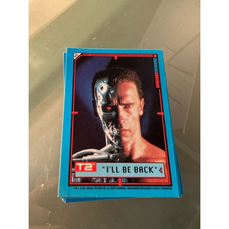 Terminator 2 – T2 – Complete 44 Sticker Card SET – 1991 Topps – NM