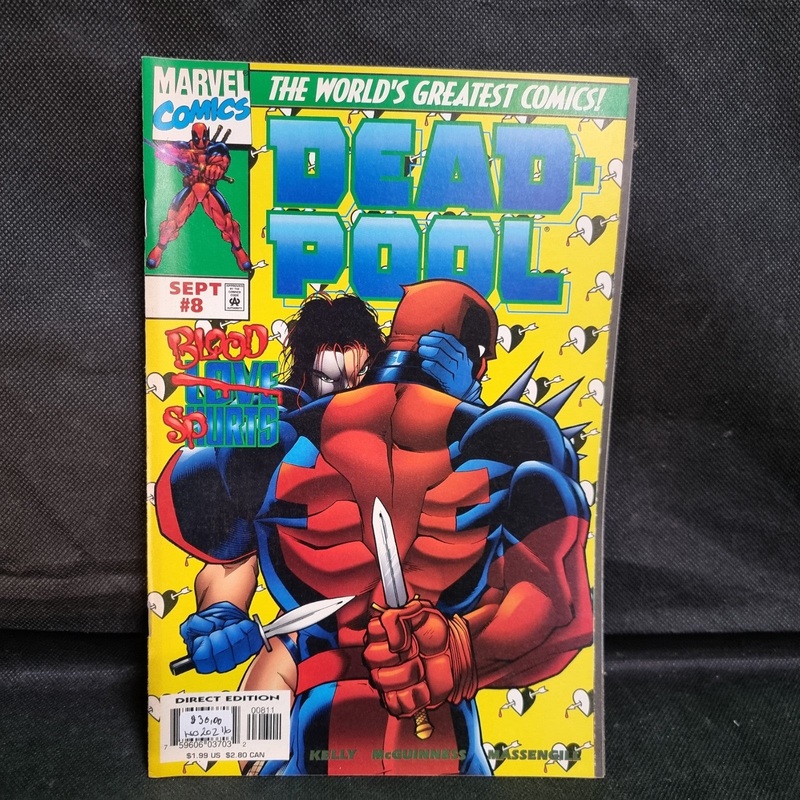 Vintage Deadpool #8 Typhoid Mary Blood Spurts Marvel Comics 1997 Comic Book
