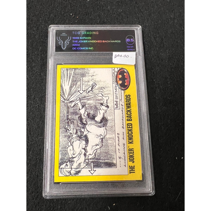 1989 Batman Movie Non-204 The Joker Knocked Backwards TCG GRADING 8.5 NM/MT+