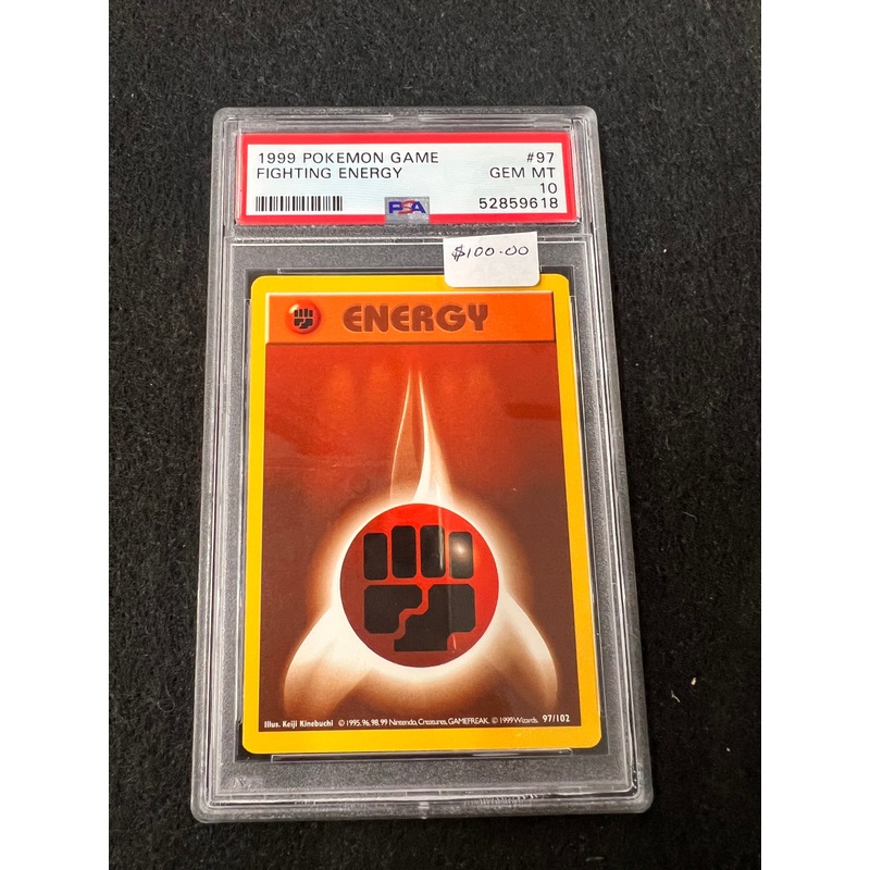 1999 Pokemon Base Set #97 Fighting Energy 1st Edition GEM MT 10